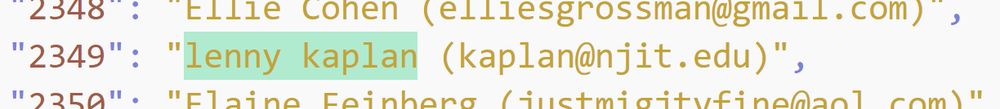 the donors list entry for "lenny kaplan (kaplan@njit.edu)"