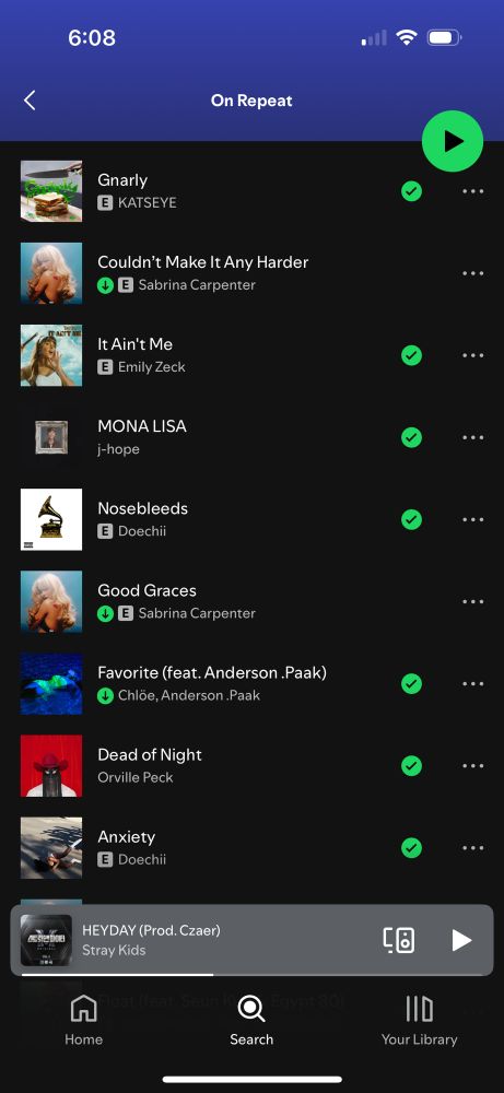 adhd lookin ass spotify on repeat playlist