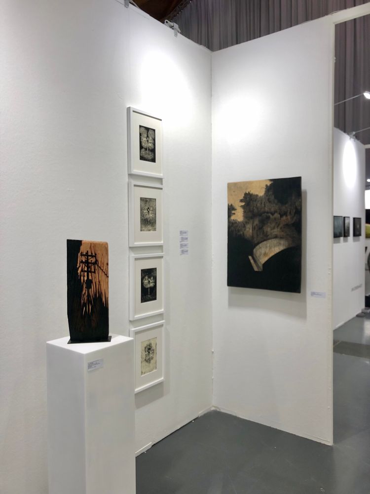 Lena Schmidts art works at the booth of Brouwer Edition Contemporary at art Karlsruhe 