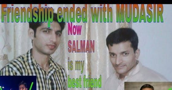 Friendship cancelled meme where a man claims his friendship with Mudasir is now cancelled and Salman is now his new best friend