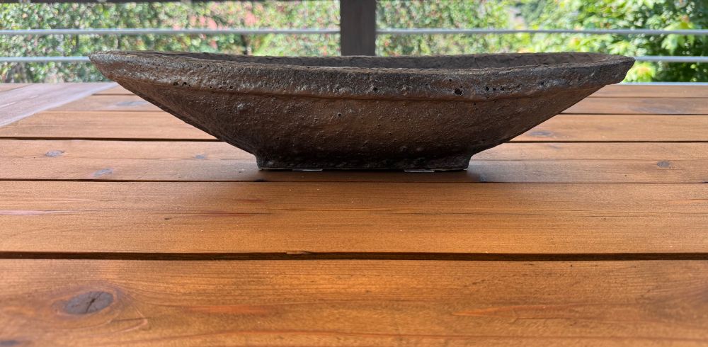 Ceramic bowl - not food safe: size 20-1/2” Long x 4-1/4” H x 6-1/2” Wide