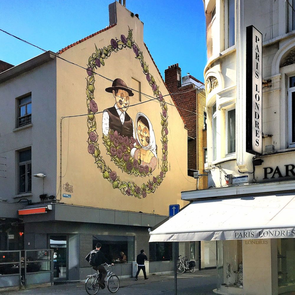 Mural by PixelPancho for the Crystal Ship in Ostend, Belgium. 