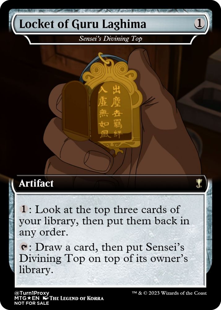MtG proxy: Sensei’s Divining Top as Locket of Guru Laghima