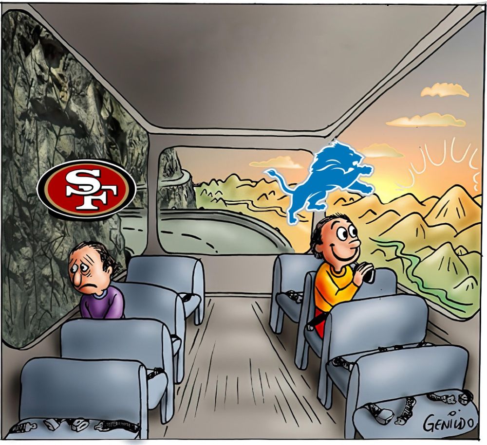 Smiling fan with Lions 