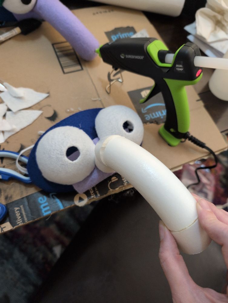 construction progress of a gonzo masquerade mask
