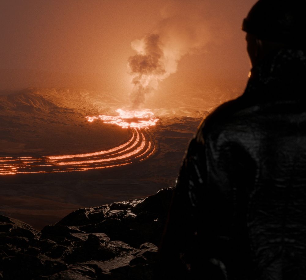 Rendering of a hypothetical lava molding facility. Courtesy of the Lavaforming team.