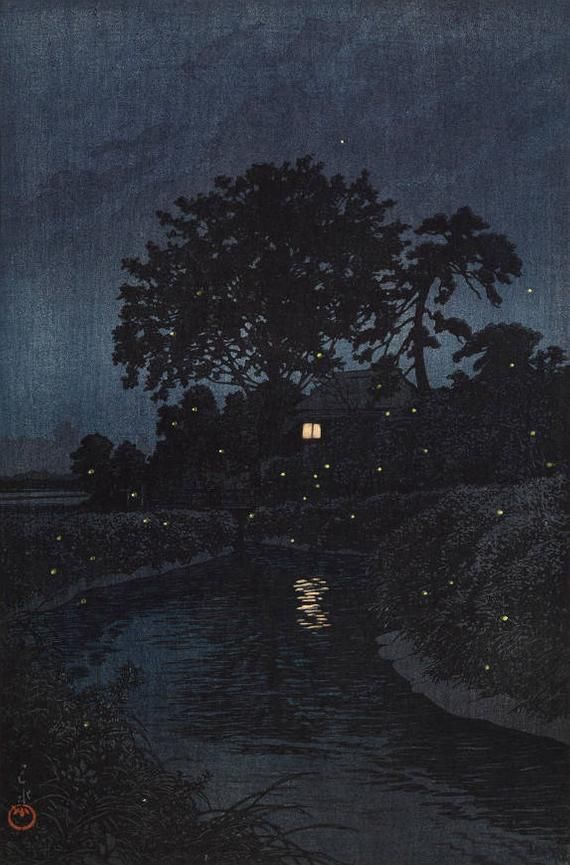 “Omiya Minumagawa” (Minuma River in Omiya) by Kawase Hasui, 1930