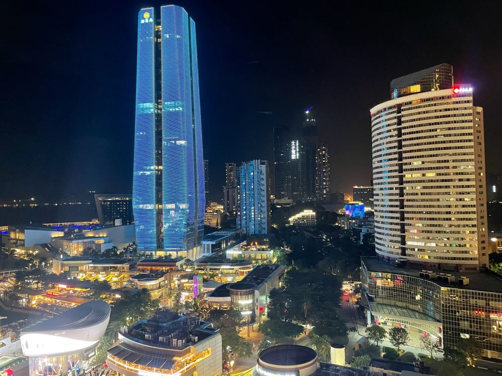 Downtown Shenzhen at night