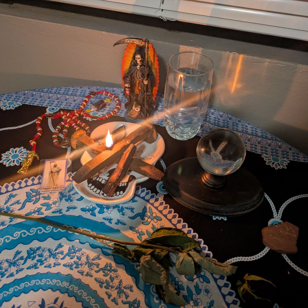 An altar for Santa Muerte. 