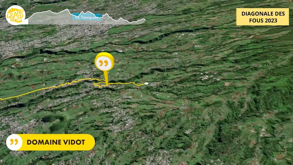 Boucle vidéo sur le canal 81 de la TNT, présentant le parcours du Grand Raid de la Réunion 2023
