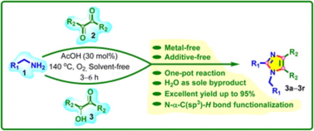 Metal-free approach for imidazole synthesis via one-pot N-α-C(sp3)–H bond functionalization of benzylamines