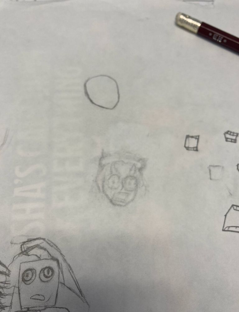 Erased doodle of Happy Chaos from Guilty Gear