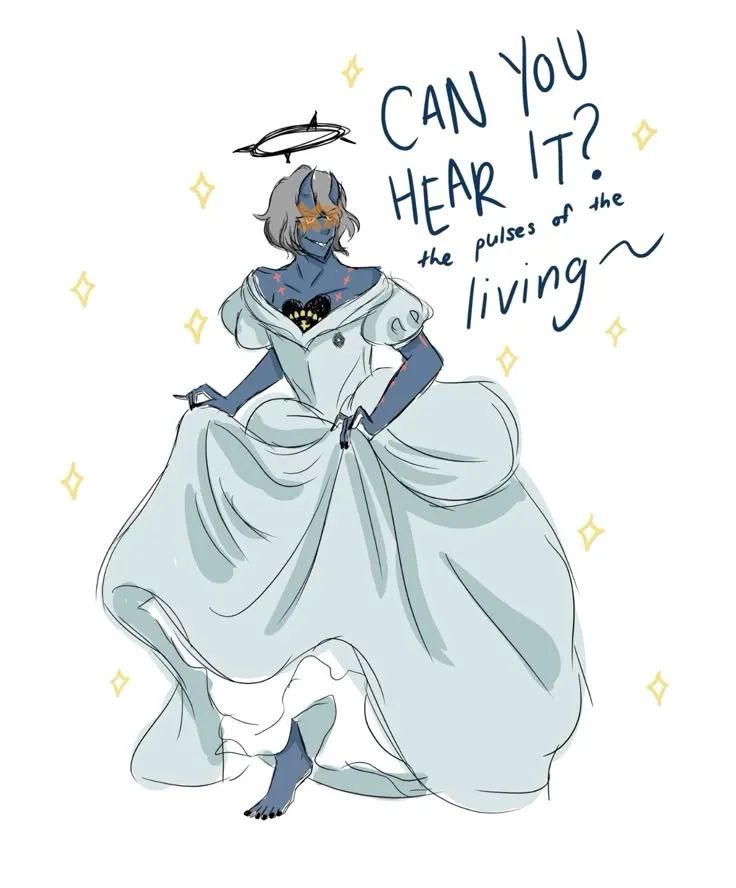 Happy Chaos in a ballroom gown