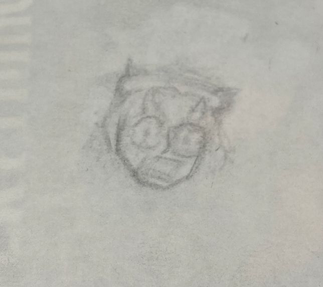 Erased doodle of Happy Chaos from Guilty Gear