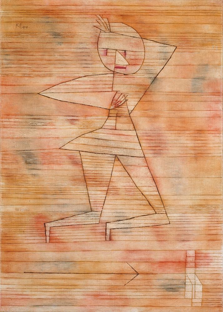 Paul Klee’s artistic skills were diverse: he was a painter, printmaker, critic, and theoretician. He taught at the Bauhaus for most of the famed school’s existence; initially head of the bookbinding department, he also supervised the glass-painting workshop. His greatest influence, however, was as a lecturer for the basic design course on the theory of form in art. In lectures, Klee developed his ideas about the “polyphony” of painting, which was based on his interest in simultaneous sensational effects that could be created by various layered formal elements. He believed that this type of creative experimentation could “issue forth a transformed beholder of art” and thus pave the way for total abstraction.