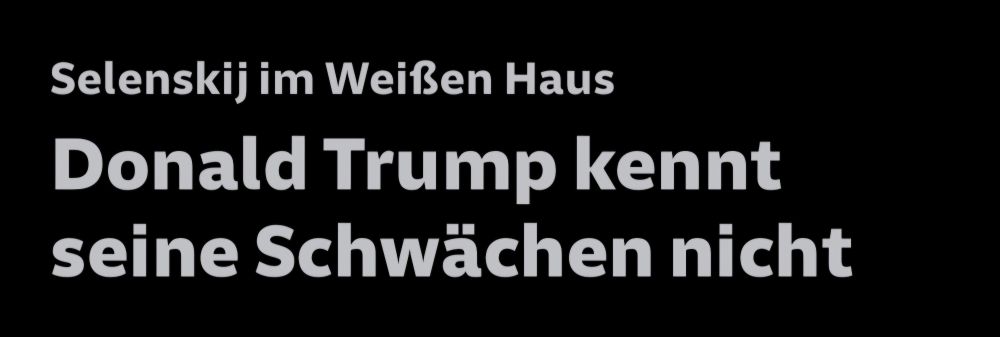 Selenskij im Weißen Haus

Donald Trump kennt seine Schwächen nicht