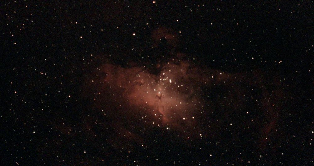 Deep sky photo of the Eagle Nebula.