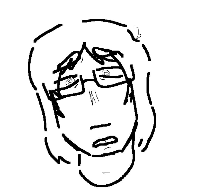 A young 14-year-old Kevin Woodings with spinning eyes, indicating how overwhelmed he is with the loss of his aunt.