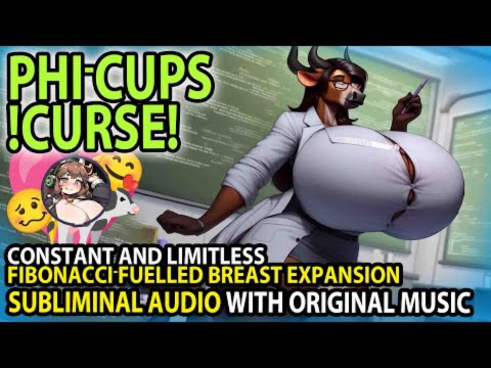 📐🐮 PHI-CUPS !CURSE! 🐮📐 Fibonacci Sequence Permanent Breast Expansion & Growth Subliminal Music 🎶💖🐄