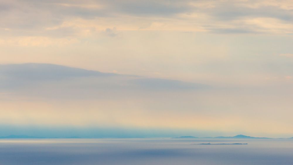 Hyskeir lighthouse from An Sgùrr #Scotland #VisitSmallIsles #IsleofEigg http://damianshields.com