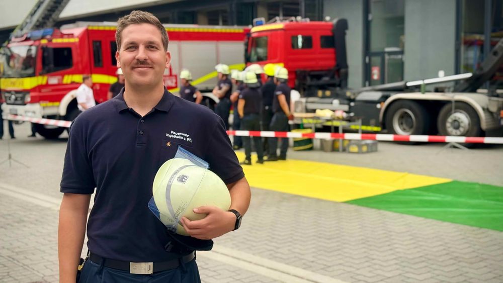 Feuerwehr-Azubi Jonas Eberhard spendet Stammzellen