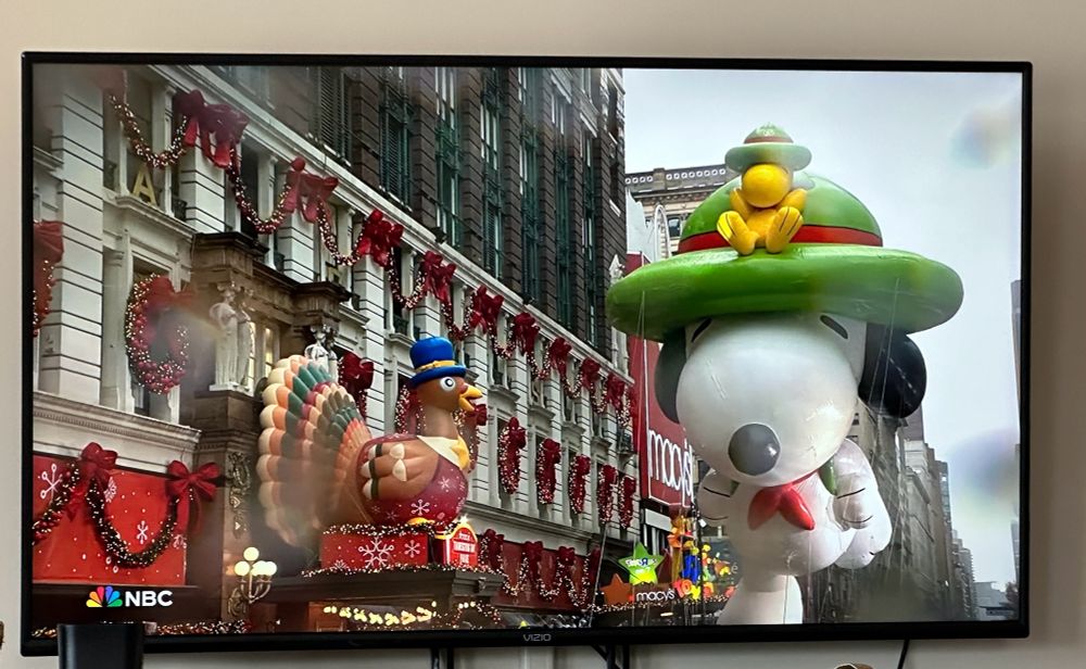 Snoopy balloon at Macy’s Thanksgiving Day parade. 