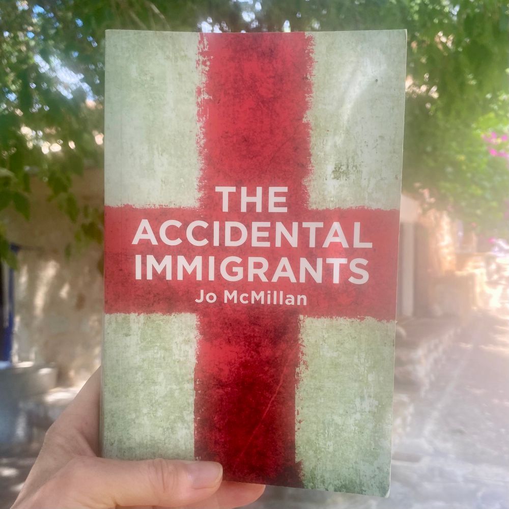 Paperback of a book called The Accidental Immigrants by Jo McMillan.