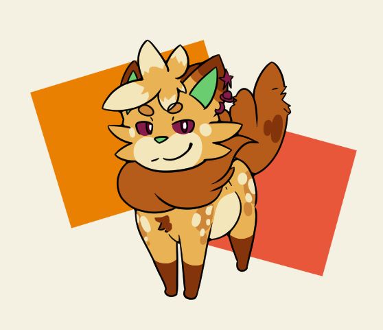 A maple syrup and autumn themed Zorua.