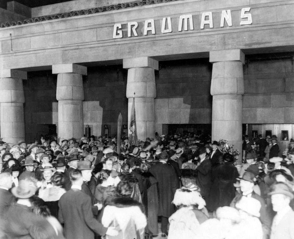 ‘As the film reportedly cost over $1 million to produce, the admission price to the premiere was $5.00. One could reserve a seat up to two weeks in advance for the daily performances. Evening admission was 75¢, $1.00 or $1.50. The film was not shown in any other Los Angeles theater during that year.
The address 6712 Hollywood Boulevard, now the site of the Egyptian Theatre, was once the address of Gilbert F. Stevenson and his wife. In 1903, Stevenson, the Secretary and General Manager of the Western Masons Mutual Life Insurance Association, moved from downtown Los Angeles to a five acre lemon ranch on the corner of Prospect (now Hollywood Boulevard) and Dakota (now McCadden Place) Avenues.’
https://waterandpower.org/museum/Early_LA_Buildings%20(1900%20-%201925)_Page_3.html#Egyptian_Theatre 
