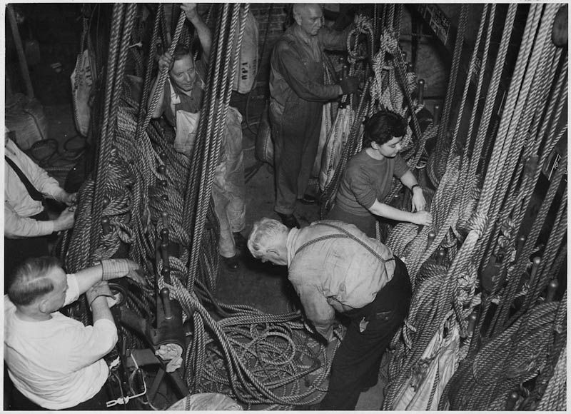 WPA Fed Theatre Project in NY.  Theatre Workers. Works Progress Administration. Federal Theatre Project. 1935. Franklin D. Roosevelt Presidential Library & Museum.