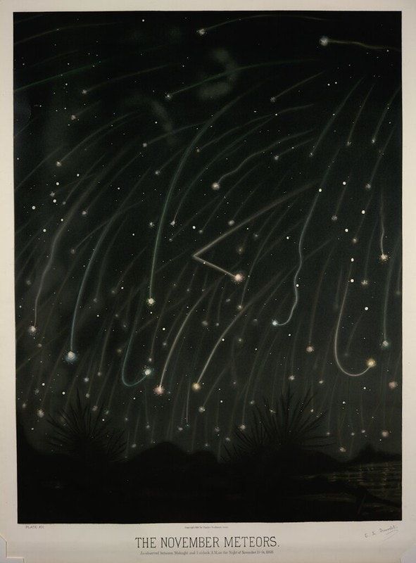 image from https://publicdomainreview.org/collection/the-trouvelot-astronomical-drawings-1882 21.10.22
Quote from Elsa De Smet ,*Le paysage spatial: de l’Ecole de Barbizon aux Pulp magazines* https://journals.openedition.org/resf/639?lang=en#article-639
Trouvelot’s Images also available online at The New York Public Library Digital Collections, URL: http://digitalcollections.nypl.org/items/510d47dd-e821-a3d9-e040-e00a18064a99

