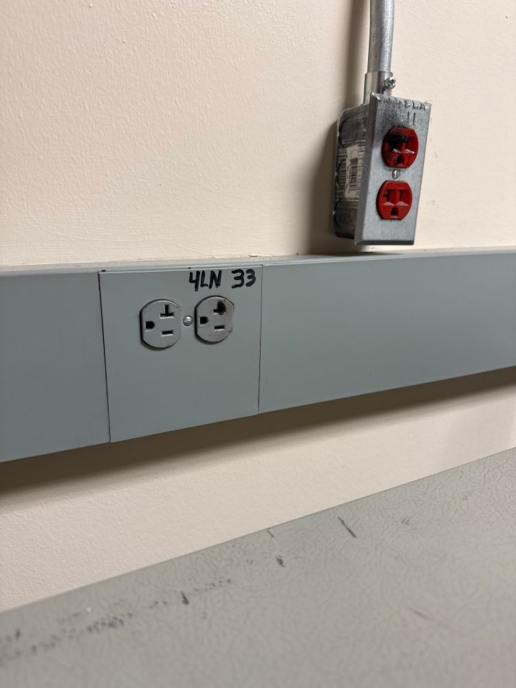 A blown outlet