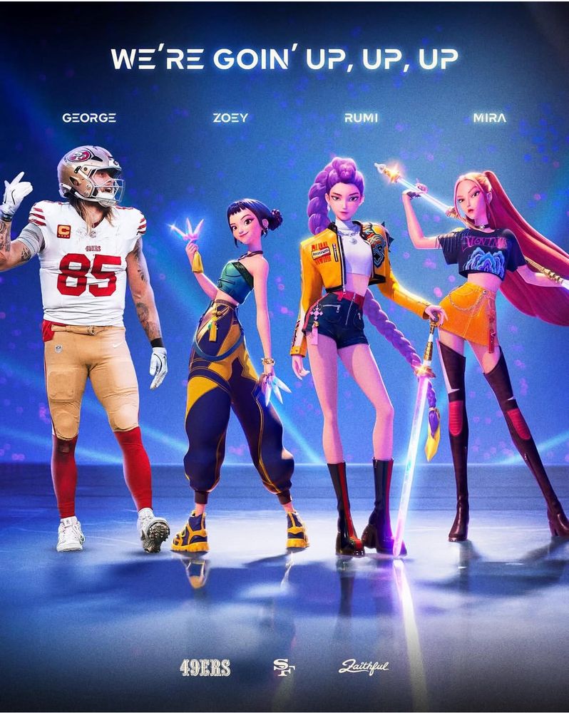 Official NFL San Francisco 49ers x KPop Demon Hunters Instagram post.