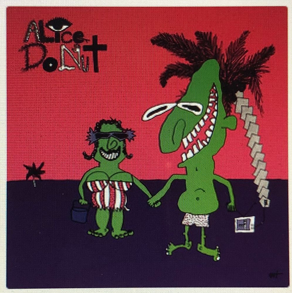 Pochette du premier album d´Alice Donut: « Donut comes alive  »(1988).