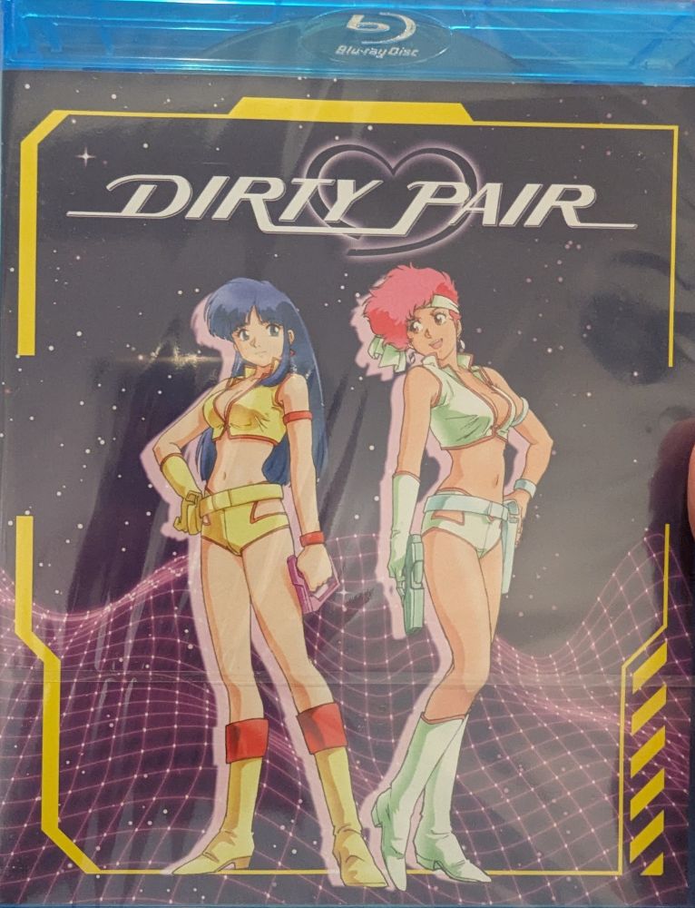 A poorly framed and lit photo of the dirty pair blu-rays 