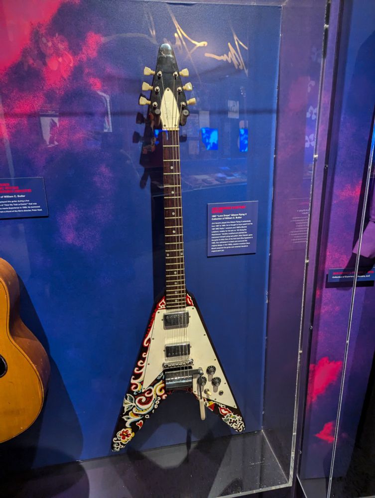 Jimi Hendrix's Gibson Flying V. It's in the Rock & Roll Hall of Fame in Cleveland, OH.