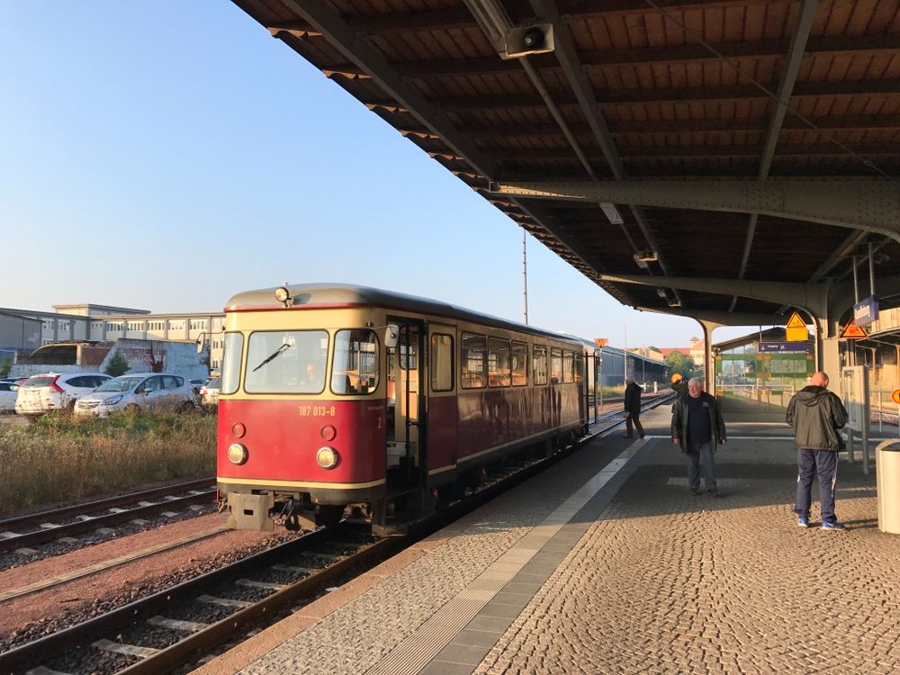 DDR Era Narrow Gauge Diesel Railbus at Quedlinburg Bf