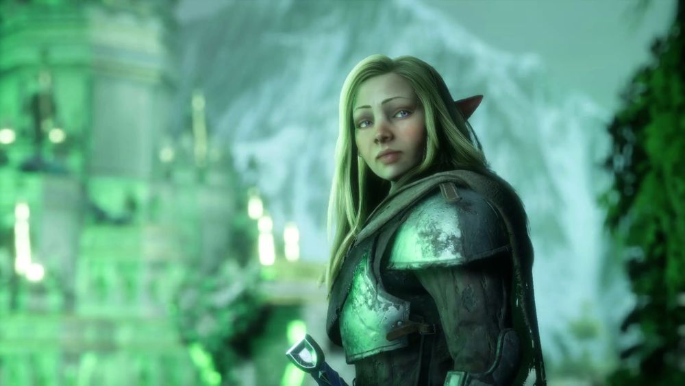 Lovella looking solemnly over her shoulder.