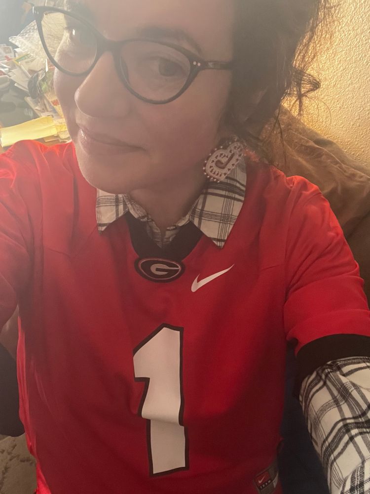 UGA jersey selfie