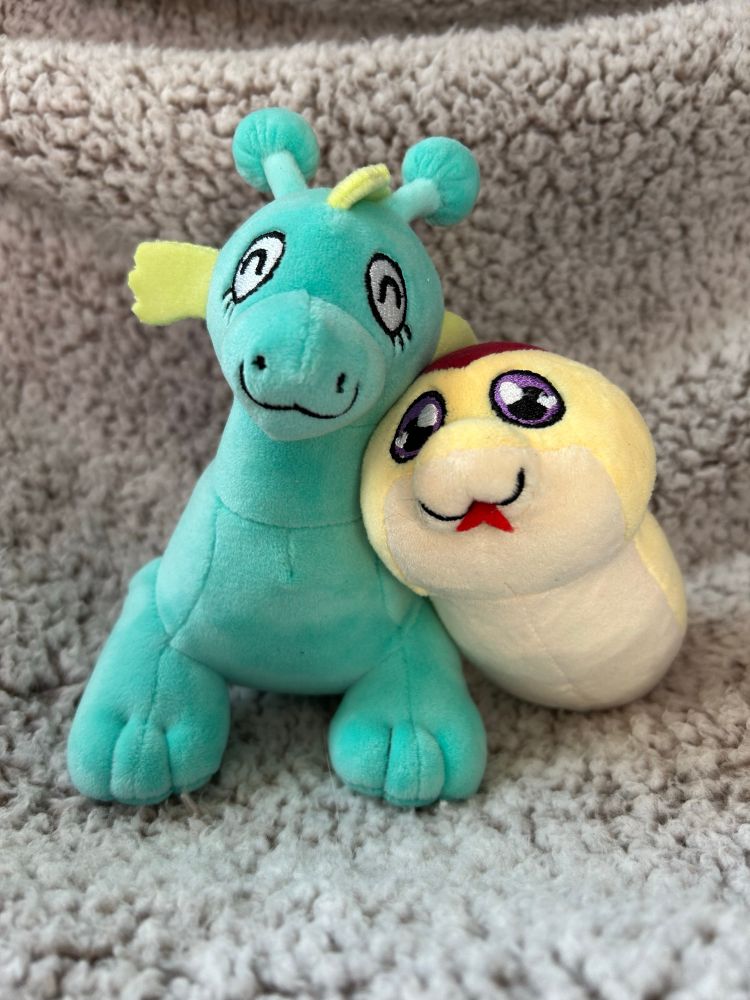 Nessie and tsuchinoko plush 