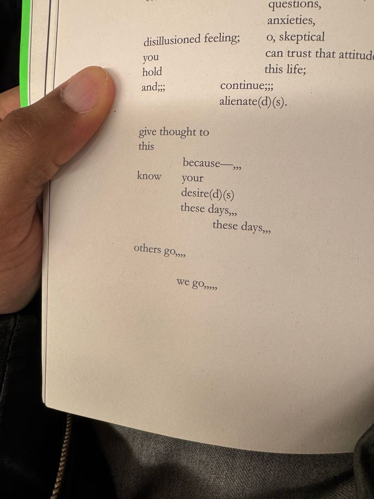 an illegible poem using commas as ellipses 