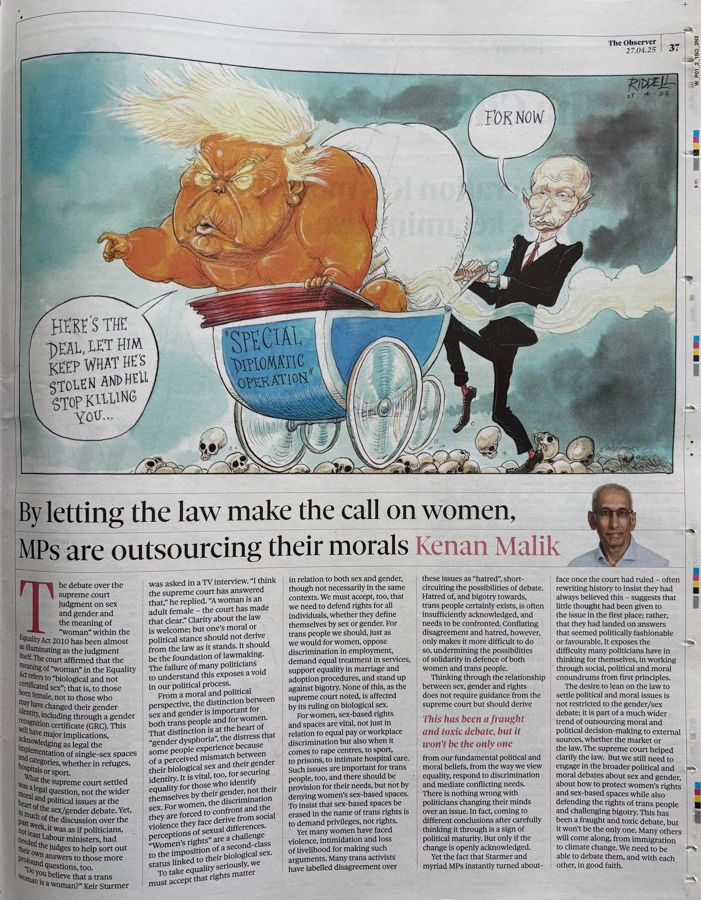 My column in the first Tortoise edition of the Observer