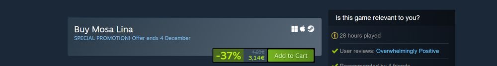 mosa lina 37% off 3.14€