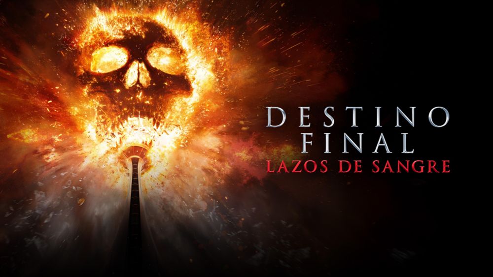 Cartel de la peli con una calavera en llamas.
