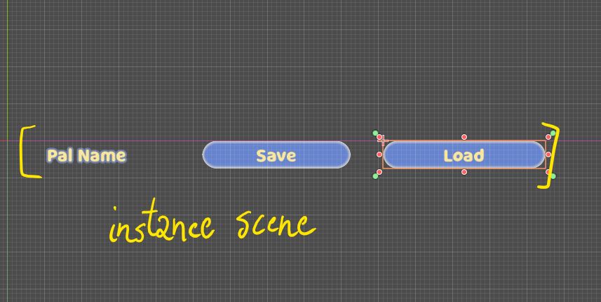 The scene that's supposed to come in, buttons are much bigger. 