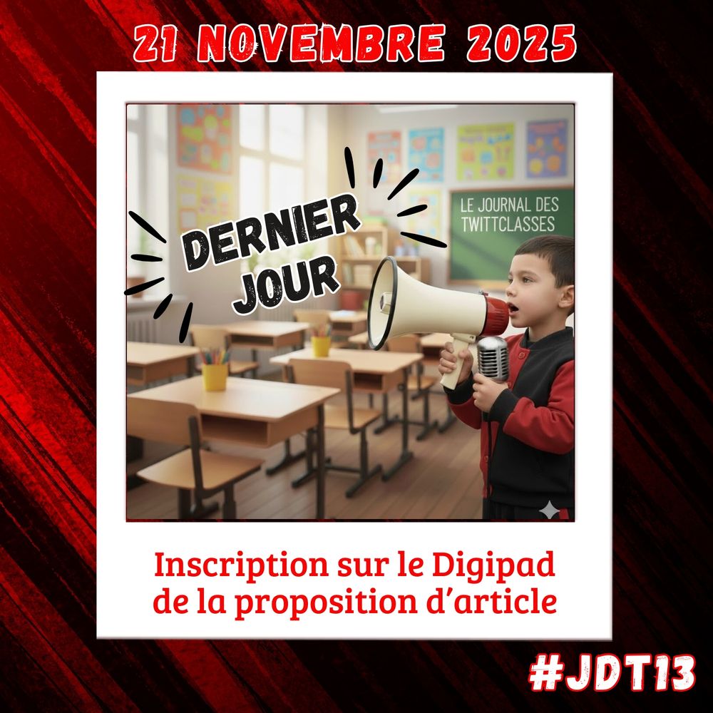 Un enfant crie dans un haut-parleur : "dernier Jour" 