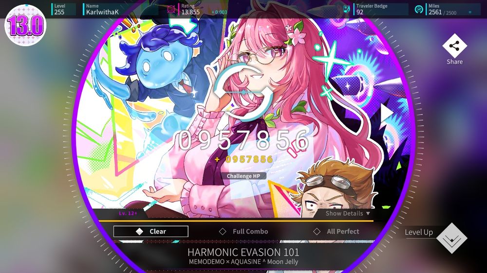 Karl played HARMONIC EVASION 101 in Rotaeno