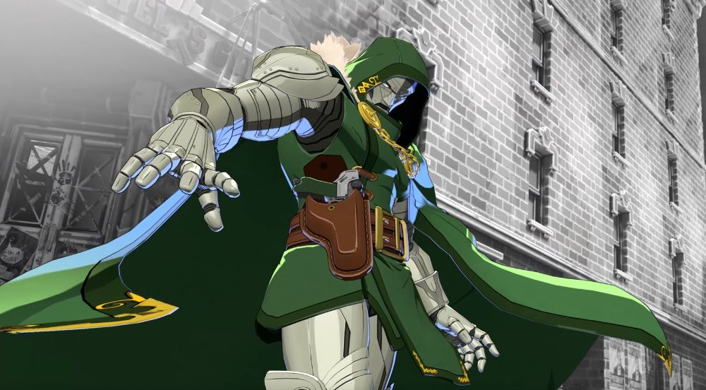 Doom taking a pose when performing a special