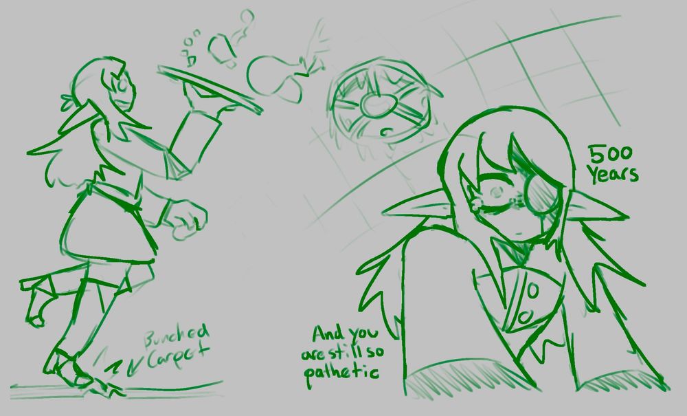 Talfryn tripping over a carpet in his stupid heeled boots and proceeding to give himself the same verbal lashing hes used to :)