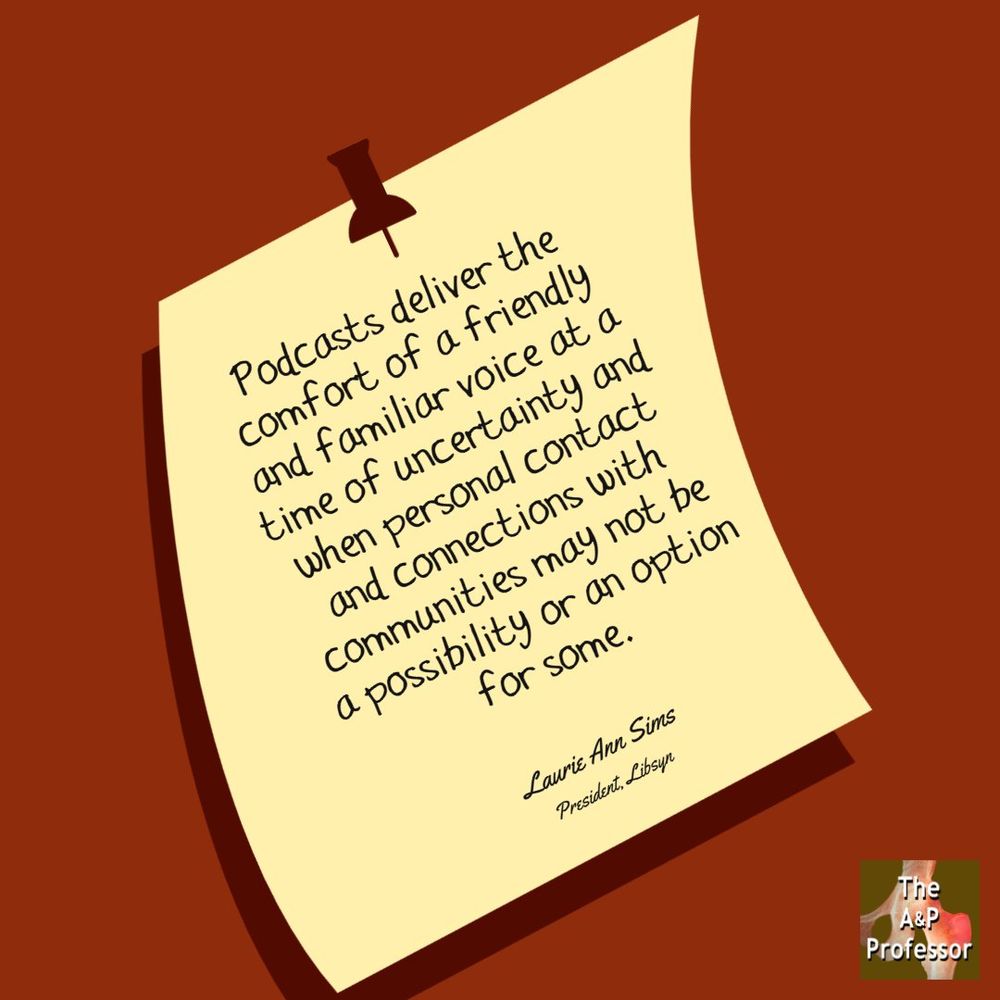 An on-demand teaching community is waiting for you—year round—with The A&P Professor podcast.
.
 https://t.co/iI4hfAOnbA